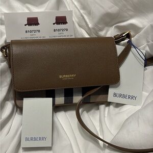 Burberry Tan and Black Crossbody Bag